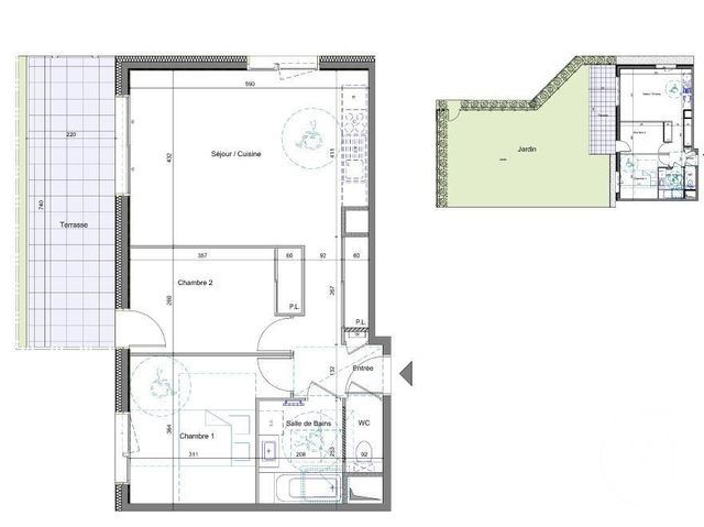 Appartement T3 à vendre - 3 pièces - 61.08 m2 - THONON LES BAINS - 74 - RHONE-ALPES - Century 21 Chablais - Léman