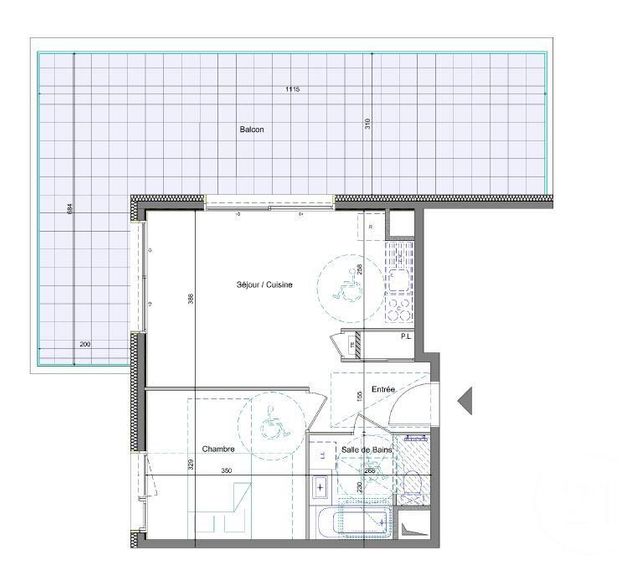 Appartement T2 à vendre - 2 pièces - 41.7 m2 - THONON LES BAINS - 74 - RHONE-ALPES - Century 21 Chablais - Léman