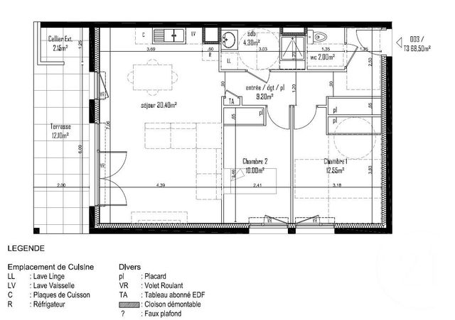 Appartement F3 à vendre - 3 pièces - 68.5 m2 - ANTHY SUR LEMAN - 74 - RHONE-ALPES - Century 21 Chablais - Léman
