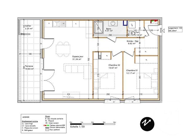 Appartement F3 à vendre - 3 pièces - 68.5 m2 - ANTHY SUR LEMAN - 74 - RHONE-ALPES - Century 21 Chablais - Léman