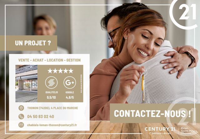 maison à vendre - 5 pièces - 99.13 m2 - THONON LES BAINS - 74 - RHONE-ALPES - Century 21 Chablais - Léman