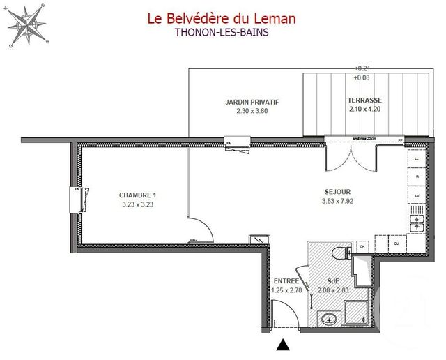 Appartement F2 à vendre - 2 pièces - 45.59 m2 - THONON LES BAINS - 74 - RHONE-ALPES - Century 21 Chablais - Léman